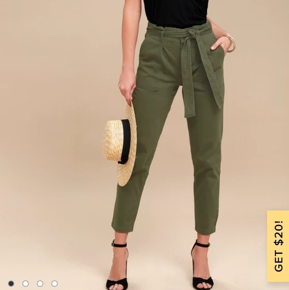 Pull&Bear Pants - Loose Green Ankle Pants NWT